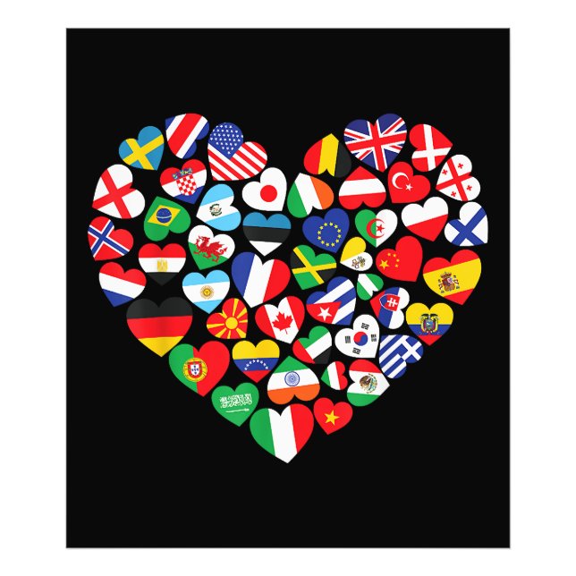 Flags of Countries of the World international flag Photo Print (Front)