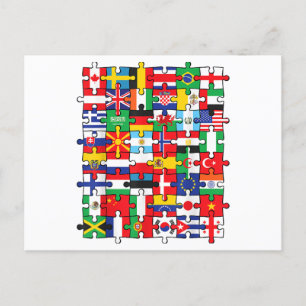 Flags of Countries of the World international flag Postcard