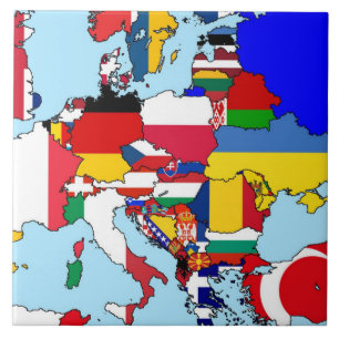 flags of Europe Tile
