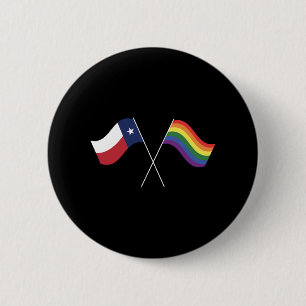 Flags of Pride Texas Design for proud LGBT+ Texan 6 Cm Round Badge