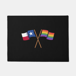Flags of Pride Texas Design for proud LGBT+ Texans Doormat