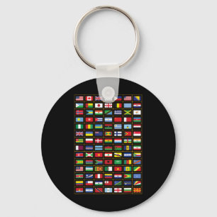 Flags Of The Countries Of The World International  Key Ring