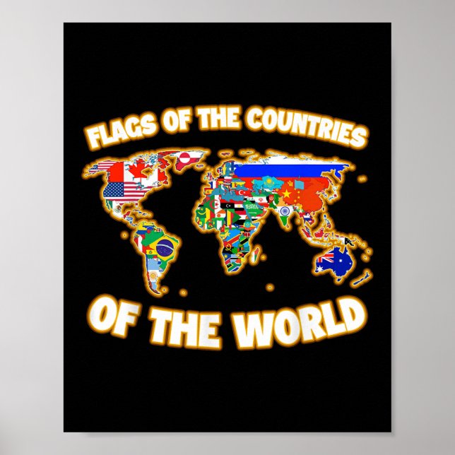 Flags Of The Countries Of The World Map Internatio Poster (Front)