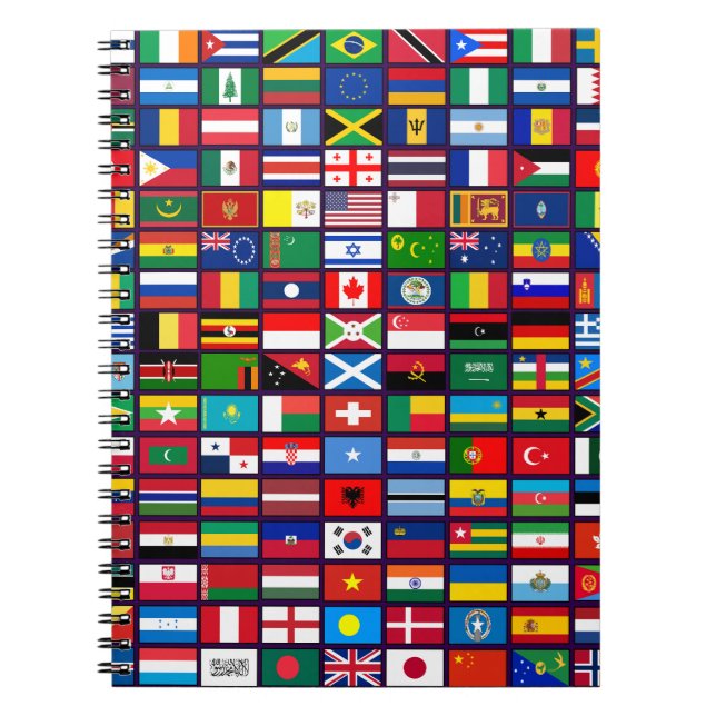  Flags of the Countries of the World Notebook (Front)