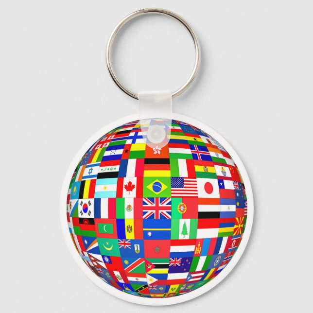 FLAGS OF THE GLOBE KEY RING (Front)