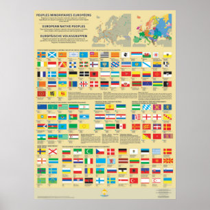 Flags of the peoples of Europe Poster