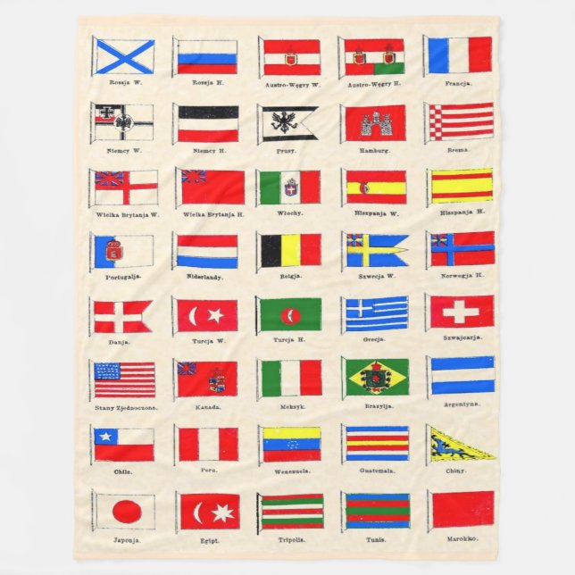 FLAGS of the WORLD Fleece Blanket (Front)