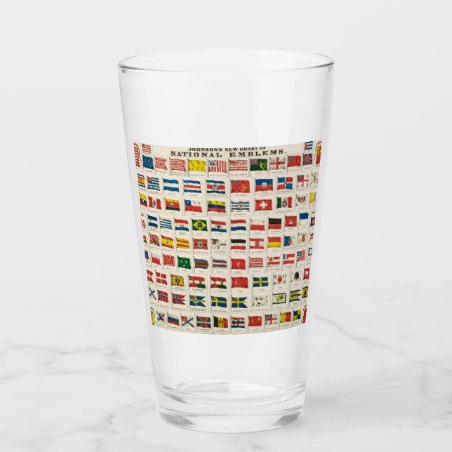 Flags of the world glass (Front)