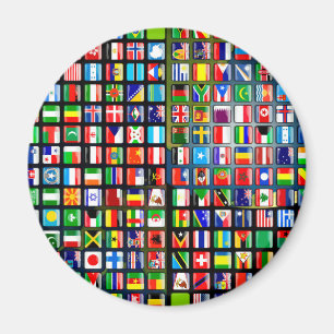 Flags of the world magnet