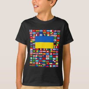 Flags Of The World Ukraine Stand With Zelensky Pea T-Shirt