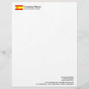 Flags - Spain Customized Letterhead