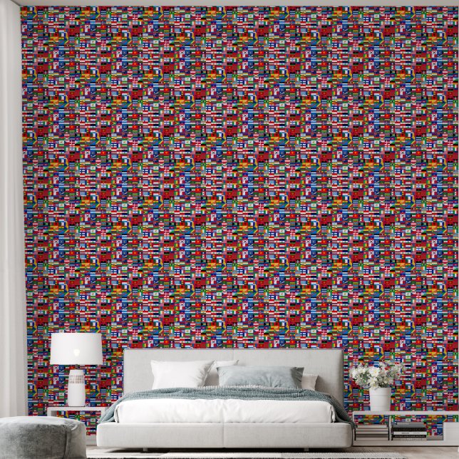 Flags Wallpaper, Stylish all flags wall decor (Bedroom)