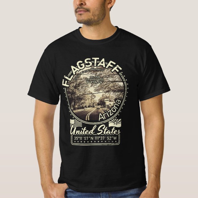 FLAGSTAFF CITY - STATE OF ARIZONA T-Shirt (Front)