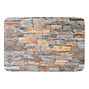 Flagstone natural stone pattern bricks bath mat