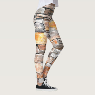 Flagstone   natural stone pattern   bricks leggings