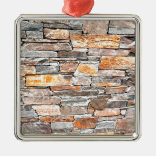 Flagstone natural stone pattern bricks metal tree decoration