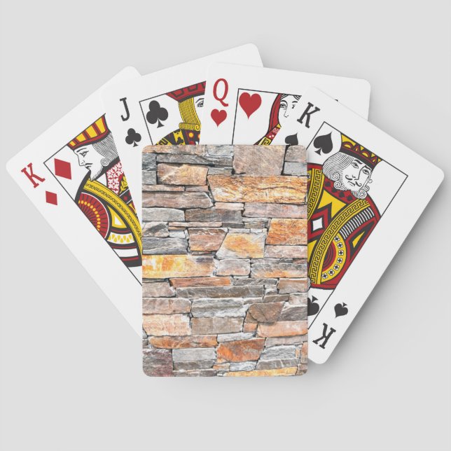 Flagstone | natural stone pattern | bricks playing cards (Back)