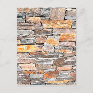 Flagstone   natural stone pattern   bricks postcard
