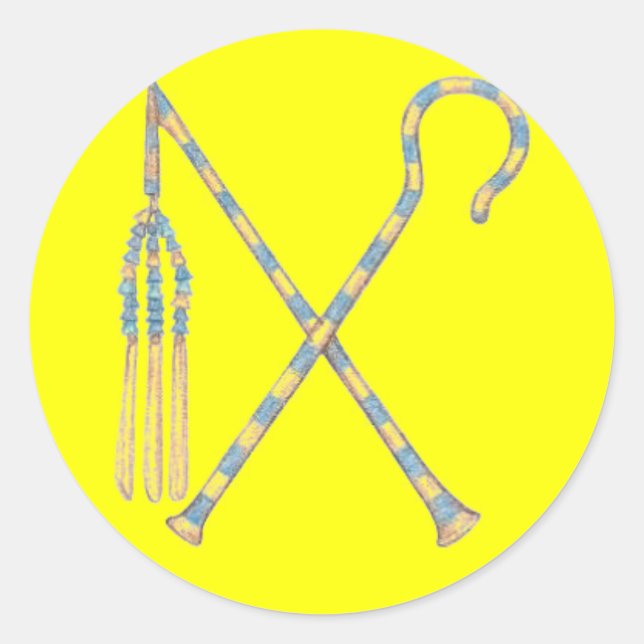 Flail and Crook Classic Round Sticker (Front)