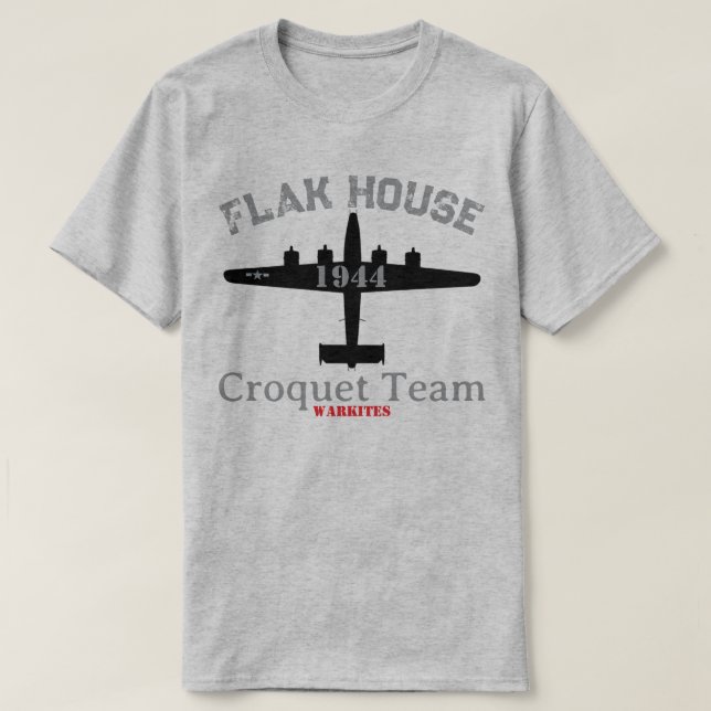 Flak House Croquet Team B-24 T-Shirt (Design Front)