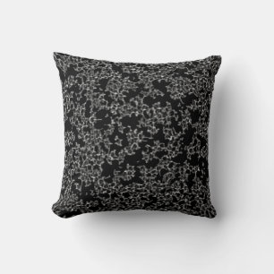 Flake Lace Black Pillow