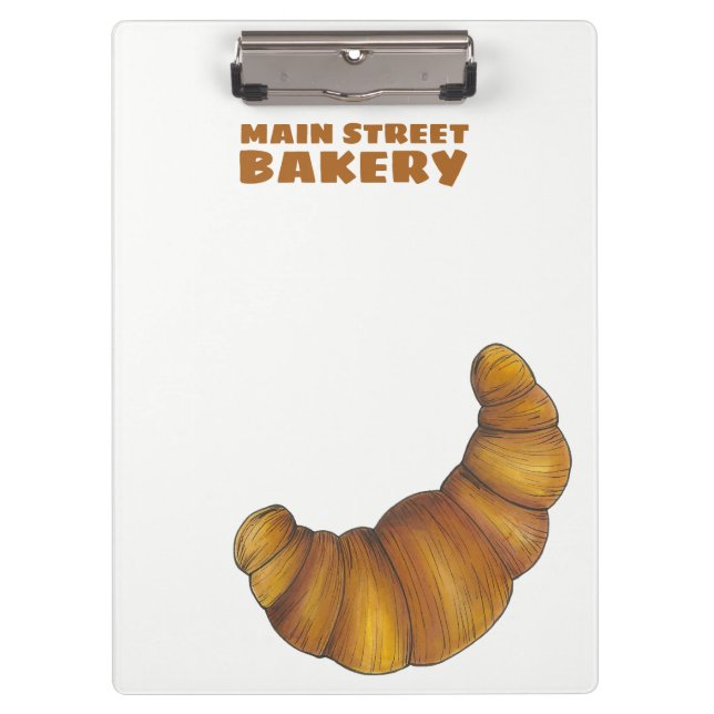 Flaky Buttery Croissant Pastry Customised Bakery Clipboard (Front)
