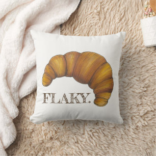Flaky Buttery French Croissant Foodie Pastry Chef Cushion