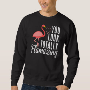Flamazing Flamingo With Heart Sweatshirt
