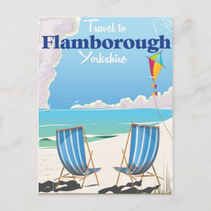 Flamborough Yorkshire travel poster Postcard