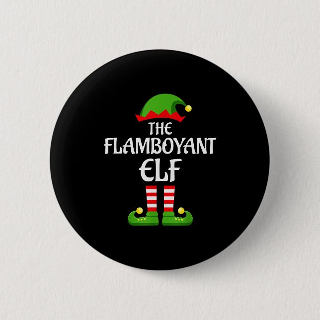 Flamboyant Elf Family Matching Group Christmas  6 Cm Round Badge (Front)