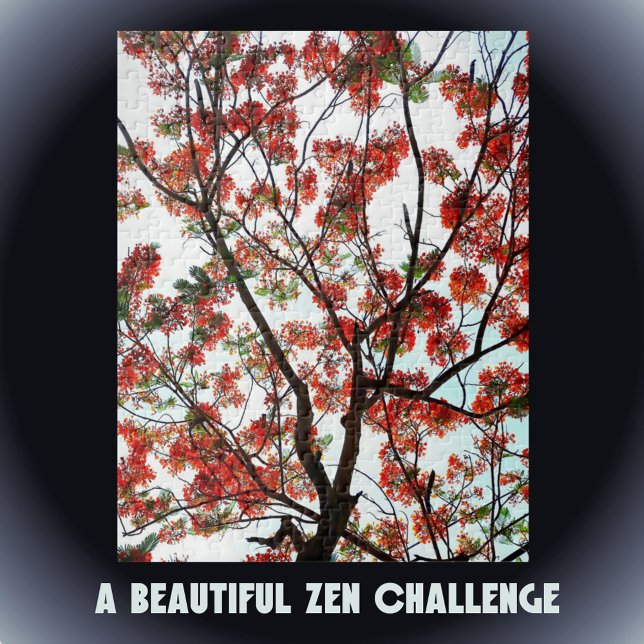 Flamboyant Flame Tree Royal Poinciana Photographic Jigsaw Puzzle (Creator Uploaded)
