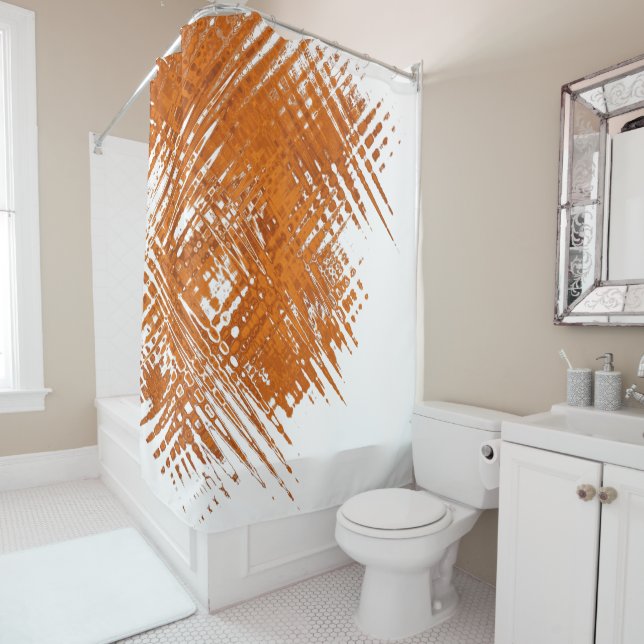 Flame.Abstract orange pattern.  Shower Curtain (In Situ)