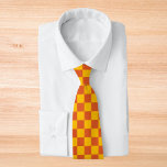 Flame and Amber Chequerboard Tie<br><div class="desc">Flame and Amber Chequerboard</div>