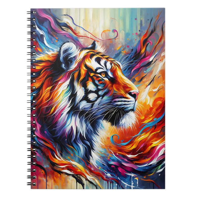 Flame borne Tiger – Expression of Strength Notebook (Front)