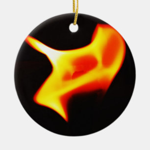 Flame Ceramic Tree Decoration