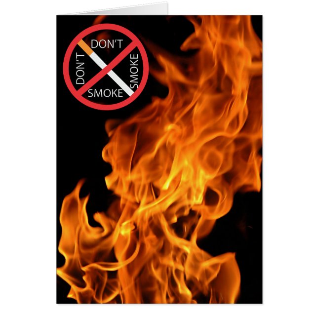 Flame, Don't smoke red sign (Front)