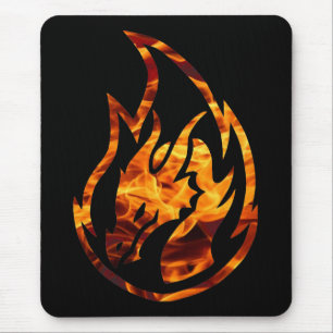 Flame dragon 1 mouse pad