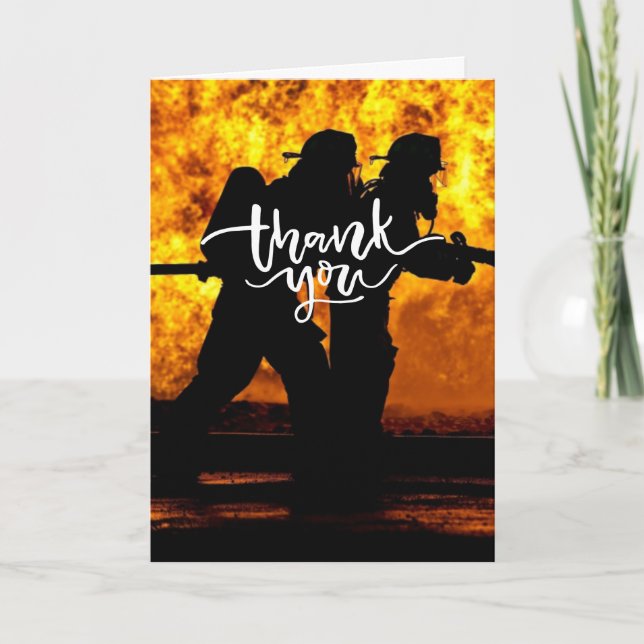 Flame Firefighters Thank You Note Card (Front)