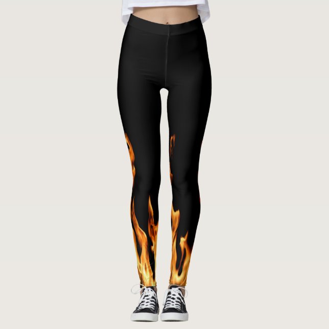 Flame - Flame - Flame - Fire L Leggings (Front)
