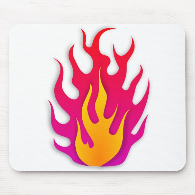 Flame Flammable Hot Fire Burning Mouse Pad (Front)