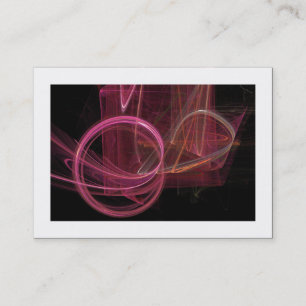 Flame Fractal 01 (bordered) Business Card