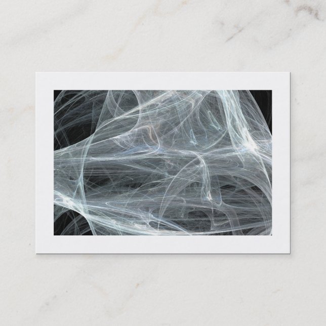 Flame Fractal 04 (bordered) Business Card (Front)