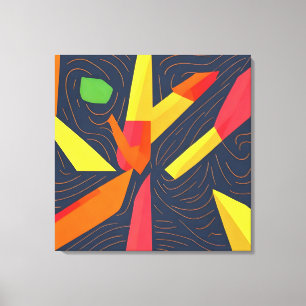 Flame Geometry Canvas Print