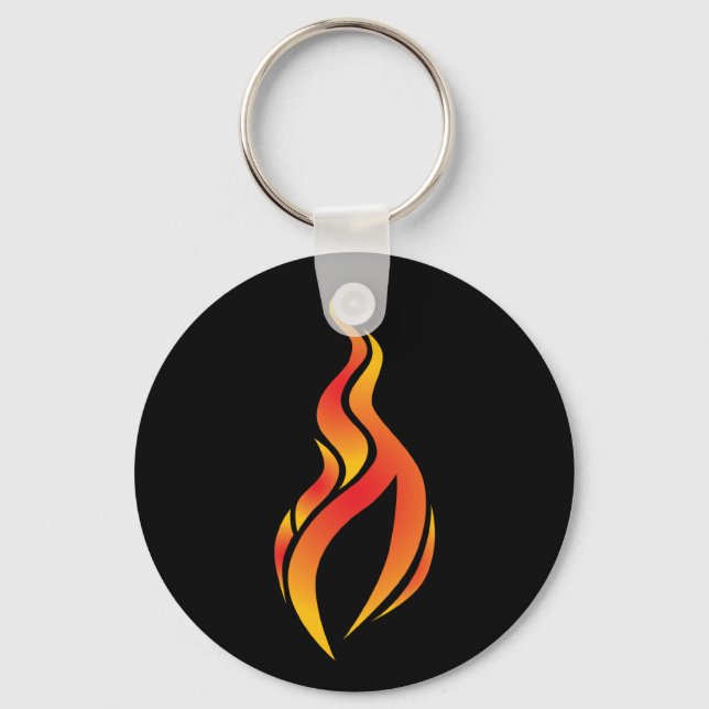 Flame Icon Keychain (Front)