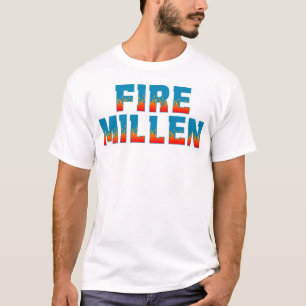 Flame Letters On Front/ Plain Back T-Shirt