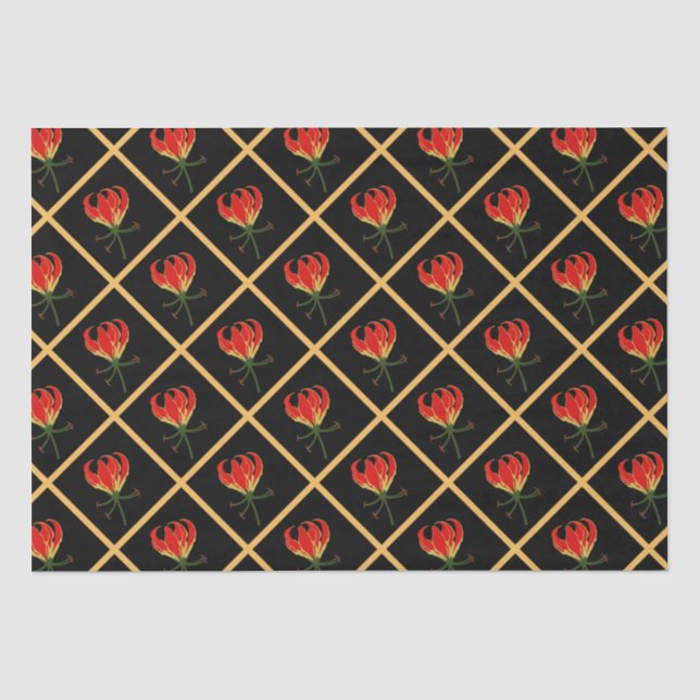 Flame Lily Gloriosa Tissue Paper (Front)