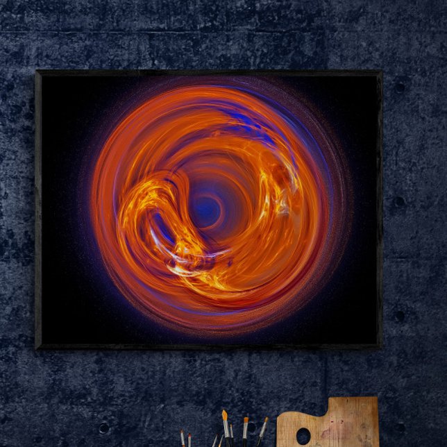 Flame Liquid Glass Abstract Fractal Art Poster (Creator Uploaded)