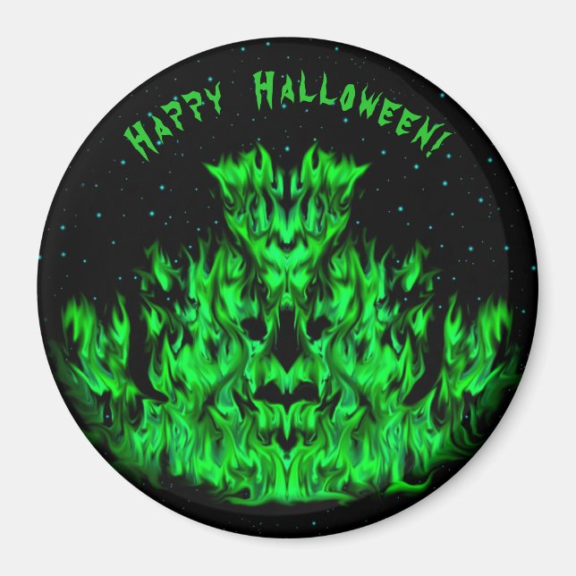 Flame Monster in The Starlight Sky Magnet (Front)
