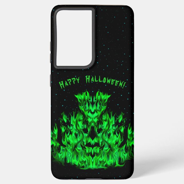 Flame Monster in The Starlight Sky Samsung Galaxy S21+ Case (Back)