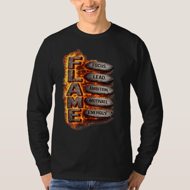 FLAME Motivation Graphic Men's T-Shirt  (Front)